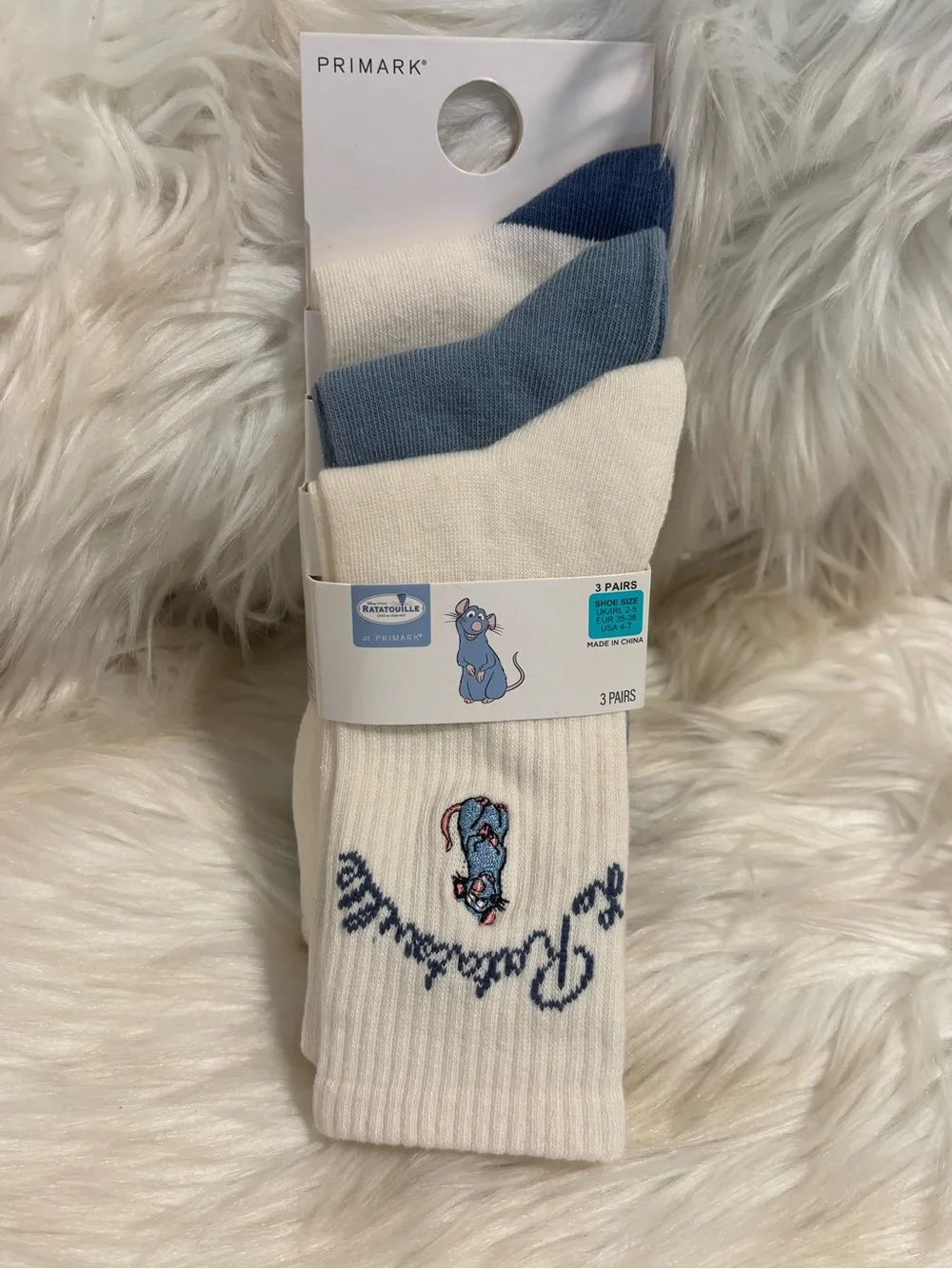 Disney Ratatouille Remy Set of 3 Socks